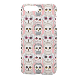 Sweet Owlets Baby Owls on Pale Pink Pattern iPhone 8 Plus/7 Plus Case