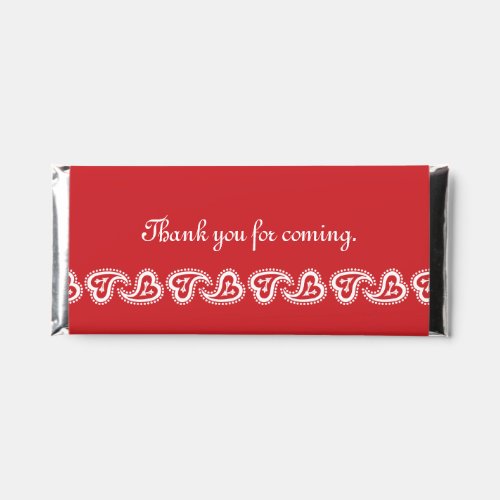Sweet Paisley Hearts in Cherry Hershey Bar Favors