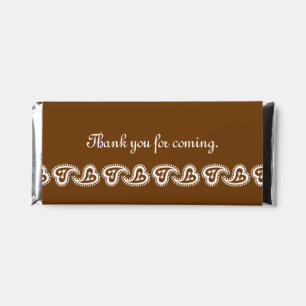 Sweet Paisley Hearts in Chocolate Hershey Bar Favors