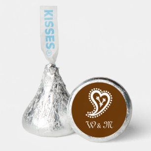 Sweet Paisley Hearts in Chocolate Hershey®'s Kisses®