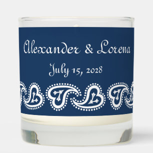 Sweet Paisley Hearts in Navy Scented Candle