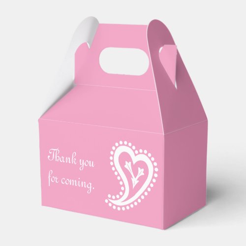 Sweet Paisley Hearts in Petal Pink Favor Box