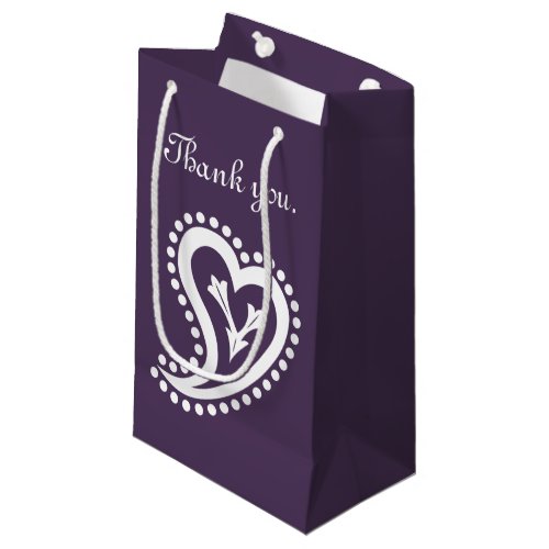 Sweet Paisley Hearts in Purple Gift Bag