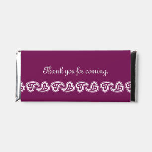Sweet Paisley Hearts in Wine Hershey Bar Favors
