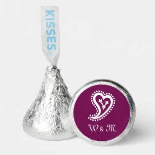 Sweet Paisley Hearts in Wine Hershey®'s Kisses®