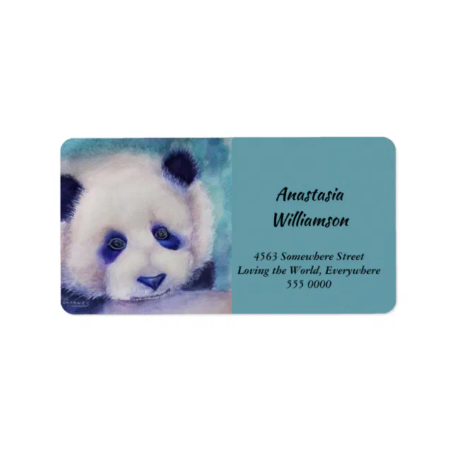 SWEET PANDA BEAR ADDRESS LABEL | Zazzle