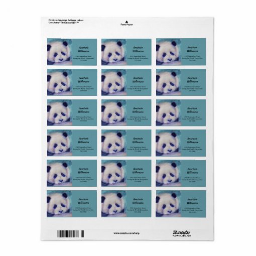 SWEET PANDA BEAR ADDRESS LABEL | Zazzle