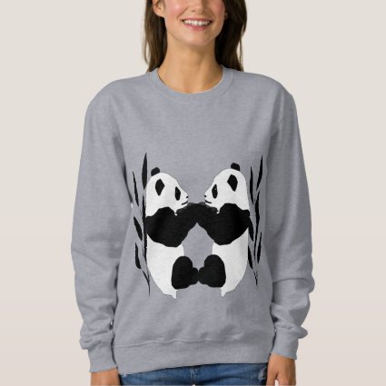 Sweet Panda Bears Abstract Animal Sweatshirt