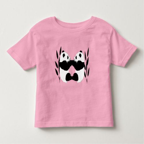 Sweet Panda Bears Abstract Animal Toddler T_Shirt