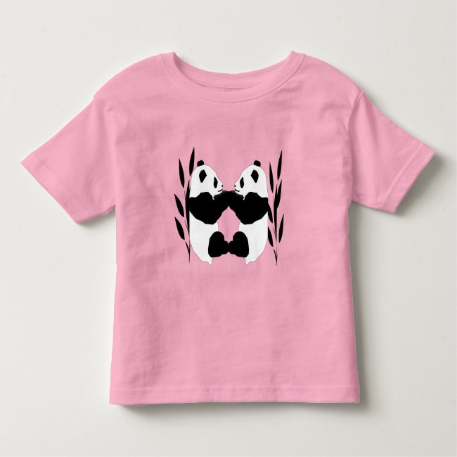 Sweet Panda Bears Abstract Animal Toddler T-Shirt