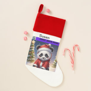 Sweet Panda Christmas Stocking Writable