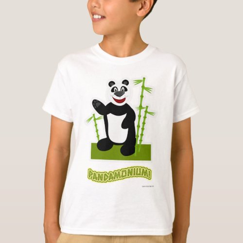 Sweet  Panda_monium Panda Bear Cartoon T_Shirt