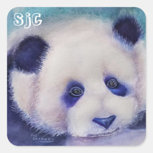SWEET PANDA SQUARE STICKER