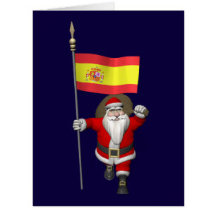 Sweet Papá Noel  Waving La Rojigualda Cards