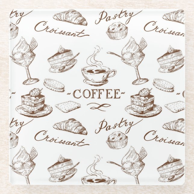 Sweet paper glass coaster (Front)