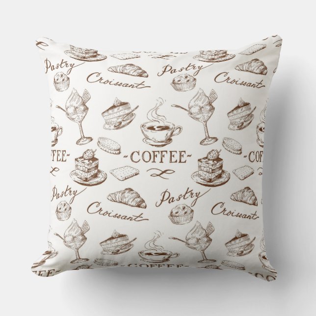 Sweet paper throw pillow (Front)