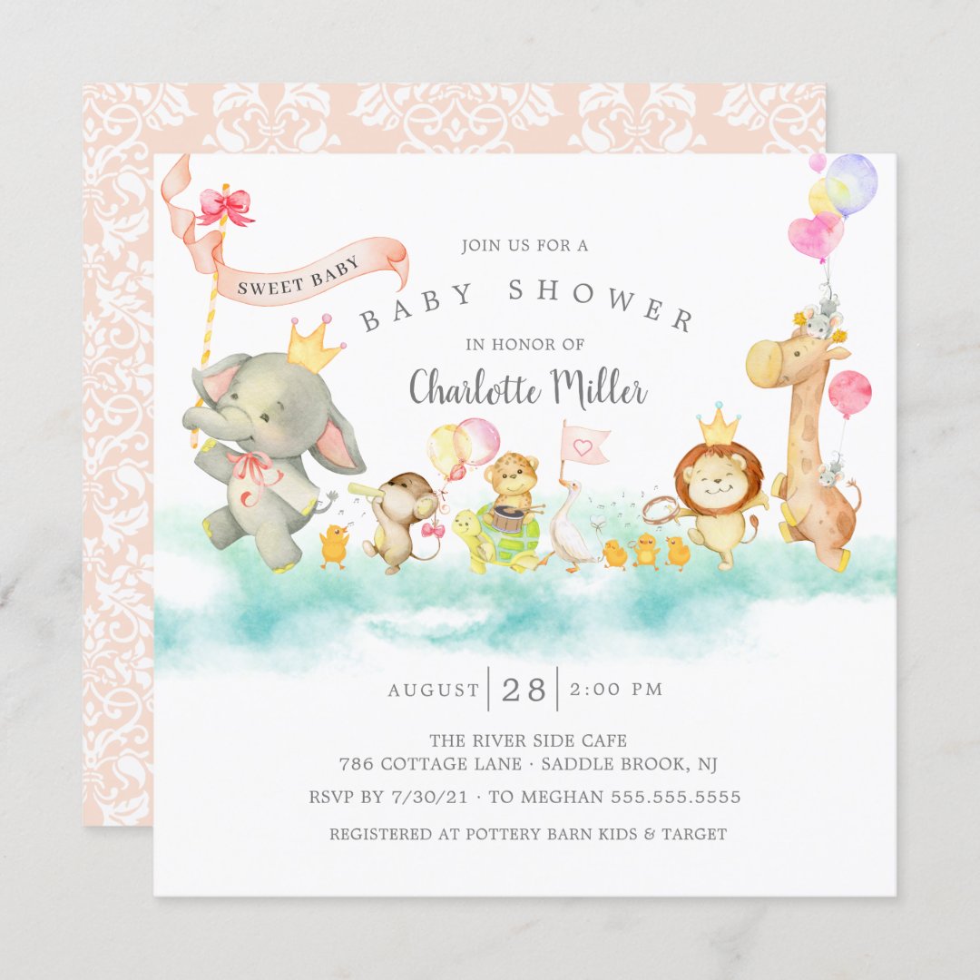 Sweet Parade Baby Shower Invitation Zazzle