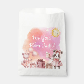Sweet Pastel Animal Birthday Favor Bag