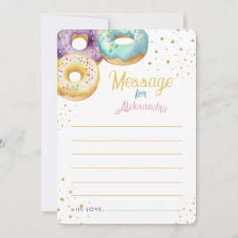 Sweet Pastel Gold Donuts Time Capsule Cards