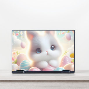 Sweet Pastel Kawaii Kitten Easter Eggs HP Laptop Skin