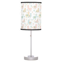 Sweet Pastel Llamas Table Lamp