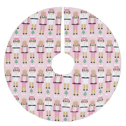 Sweet Pastel Nutcracker Christmas Brushed Polyester Tree Skirt