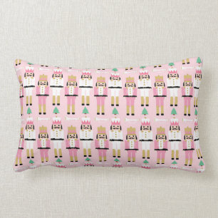 Sweet Pastel Nutcracker Christmas Lumbar Pillow