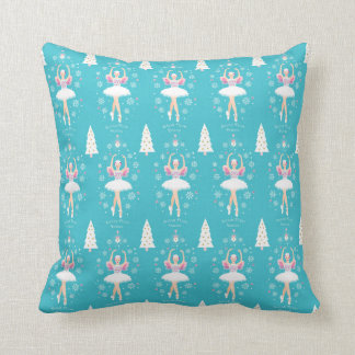 Sweet Pastel Nutcracker Christmas Throw Pillow