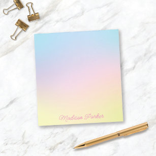 Sweet Pastel Ombré Notepad Personalised for Kids