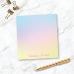 Sweet Pastel Ombr&#233; Notepad Personalized For Kids at Zazzle