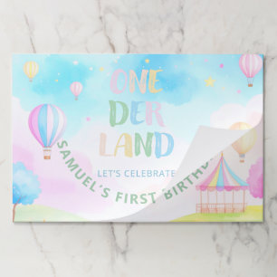Sweet pastel onederland watercolor 1st Birthday Paper Pad
