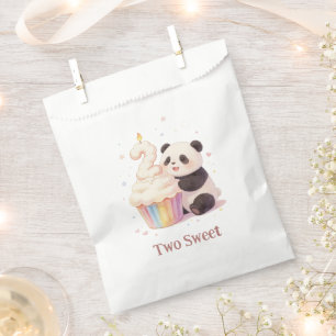 Sweet Pastel Panda Baby 2nd Birthday Favor Bag