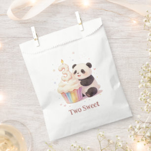 Sweet Pastel Panda Baby 3rd Birthday Favor Bag