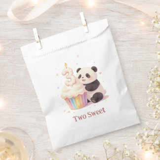 Sweet Pastel Panda Baby 3rd Birthday Favor Bag