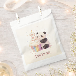 Sweet Pastel Panda Baby 3rd Birthday Favor Bag
