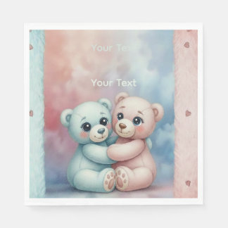 Sweet Pastel Pink & Blue Napkins