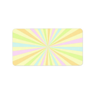 Sweet Pastels Spinning Wheel Burst Label
