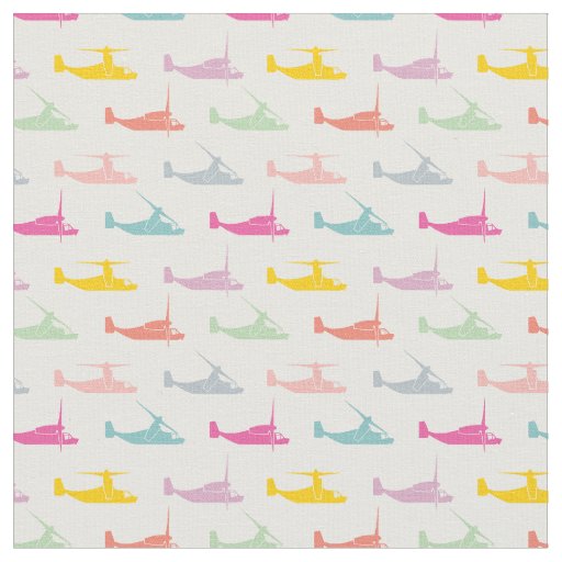 Sweet Pastels V-22 Osprey Pattern Fabric