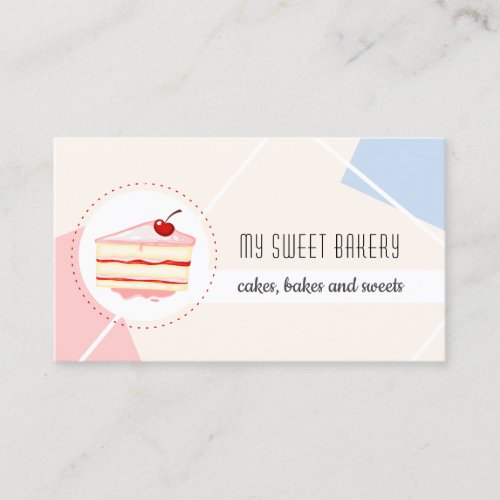 Sweet Pastry Shop Modern Bakery Cake Cupcake Baker Business Card