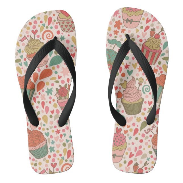 Sweet pattern flip flops (Footbed)