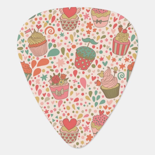 Sweet pattern guitar pick (Front)