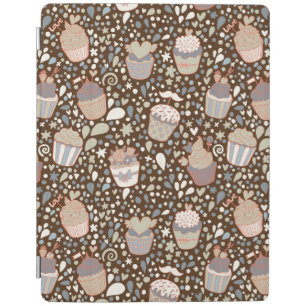 Sweet  pattern made of tasty cupcakes iPad smart cover