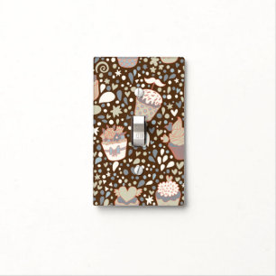 Sweet  pattern made of tasty cupcakes light switch cover