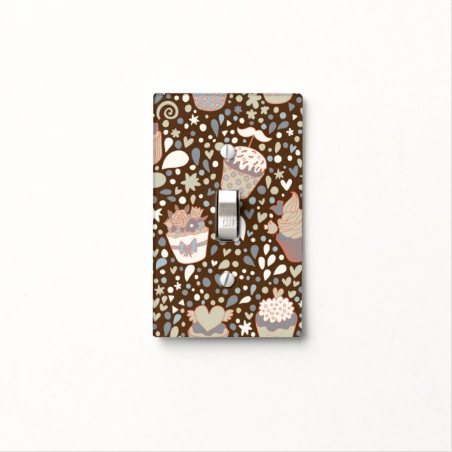 Sweet  pattern made of tasty cupcakes light switch cover (In Situ)