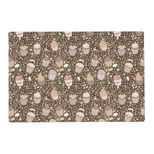Sweet pattern made of tasty cupcakes placemat