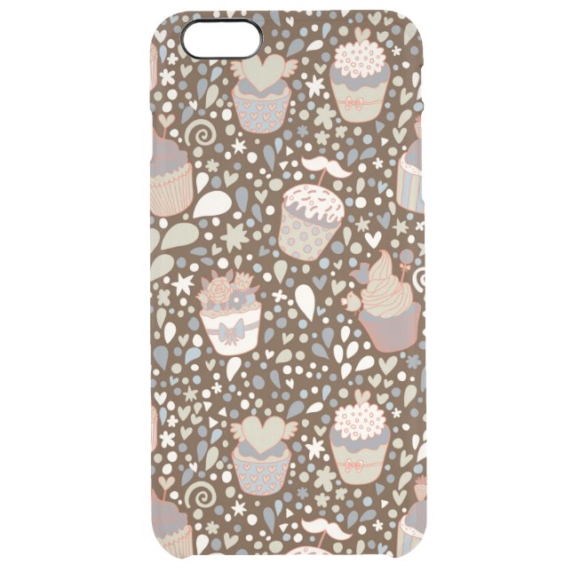 Sweet  pattern made of tasty cupcakes uncommon iPhone case (Back)
