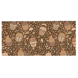 Sweet pattern made of tasty cupcakes wood flash drive