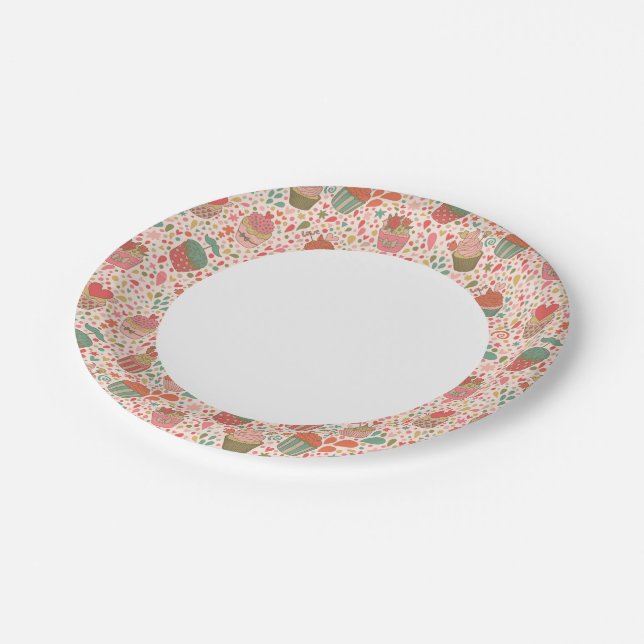 Sweet pattern paper plates (Angled)