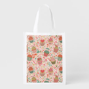 Sweet pattern reusable grocery bag