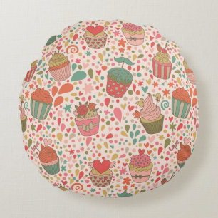 Sweet pattern round pillow